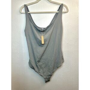 NWT Skims Cotton Ribbed Bodysuit In Pacific Size 3X